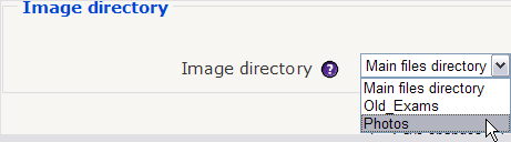 Select the "Image directory" from which to pull pictures from for the lightbox gallery.