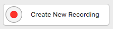 Create New Recording button
