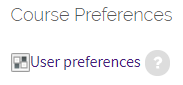 Student's view of course preferences block