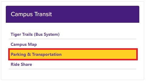 Parking and transportation option highlighted in campus transit