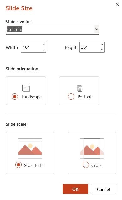 Size setter for Powerpoint slides