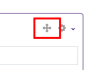 "Move" icon in corner of block