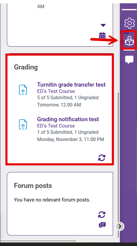 Grading notifications in Reminders drawer