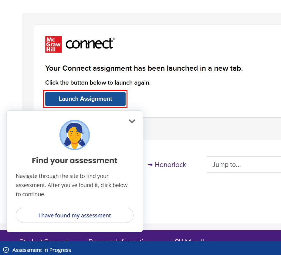 Deep linked Platform's exam LTI