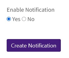 Create notification button in Moodle Mail