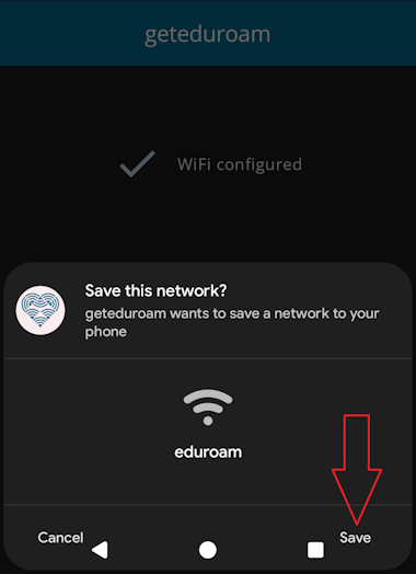 Save button highlighted