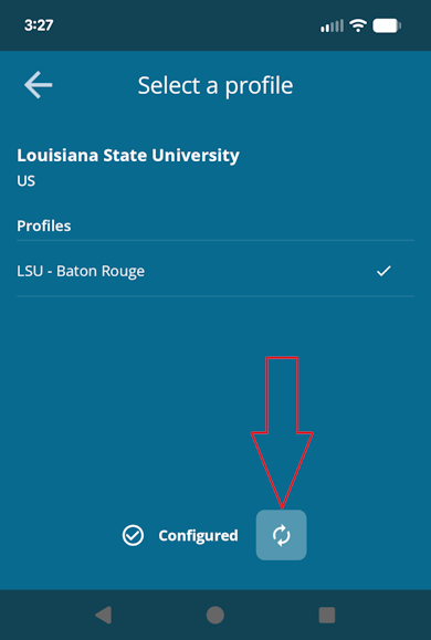 refresh button highlighted